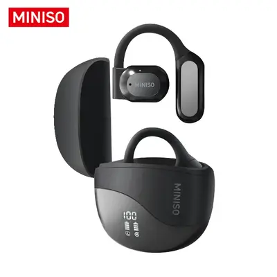 MINISO X38 Wireless On-ear Design Earphone for Summer, Noise Cancelling Headphone with Digital Display, Bluetooth-compatible ...