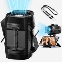 Father's Day Gift, Portable Waist Fan,Cool Clip Fan under Shirt, 3 IN 1 Hand Fan,4 Speeds, LED Lights, 8000mAh Rechargeable B...
