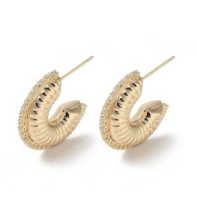 Brass Stud Earrings