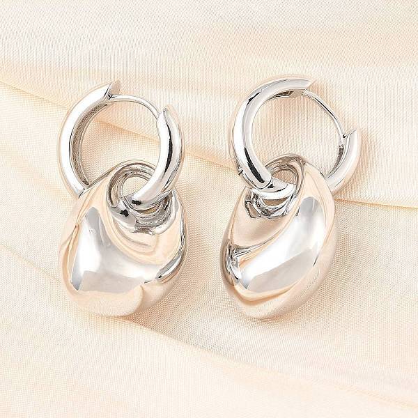 Nuggets Brass Hoop Earrings for Women