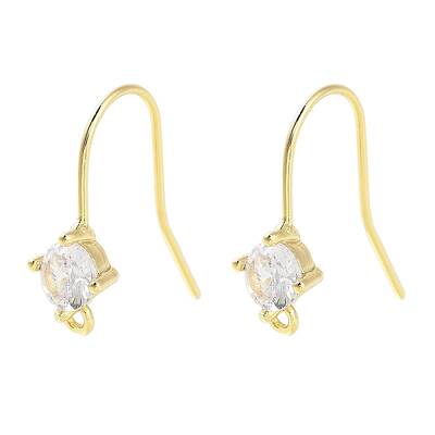 Brass Micro Pave Cubic Zirconia Earrings Findings