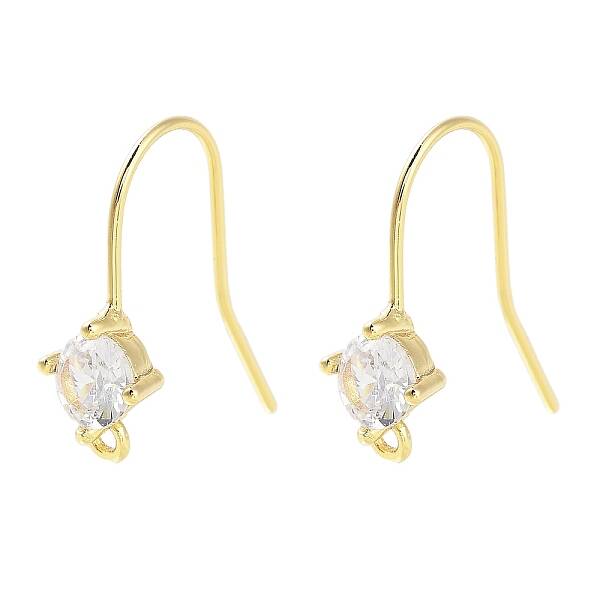 Brass Micro Pave Cubic Zirconia Earrings Findings