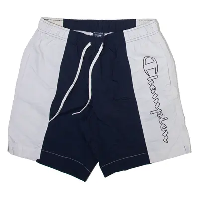 CHAMPION Mens Swimming Shorts Blue Colourblock M W28