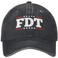 FDT Hat Mens Fdt Not My President Cap Unisex Vintage Cotton Washed Denim Baseball Cap
