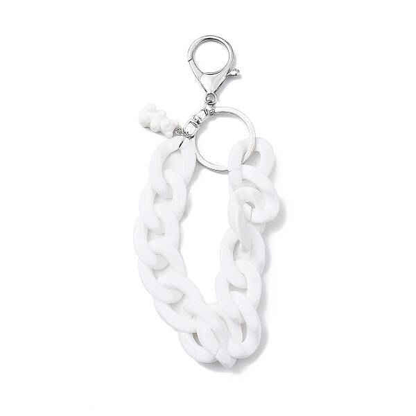 Acrylic Curb Chain Keychain