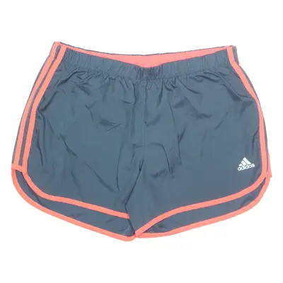 ADIDAS Lined Womens Sports Shorts Blue M W30