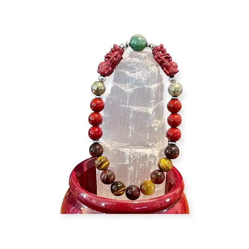 Cinnabar Pixiu Bracelet, Prosperity, Wealth Fortune and Protection