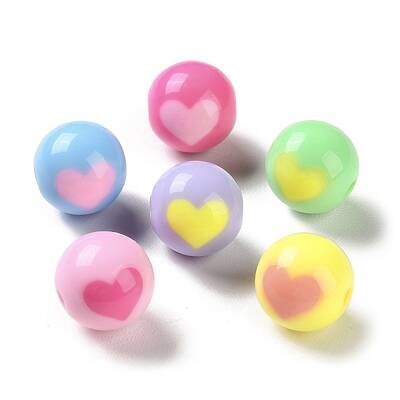 Two Tone Opaque Acrylic Beads