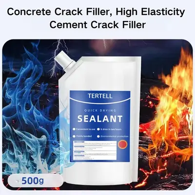 Tertell Concrete Crack Filler High Elasticity Cement Crack Repair Sealant Waterproof Quick Dry 200g Outdoor Use