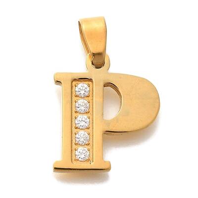 Ion Plating(IP) 304 Stainless Steel Rhinestone Pendants