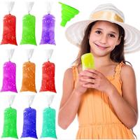 200 count Ice Pop Bags, Plastic Disposable Popsicle Ice Lolly Candy Mold Bags with Funnel for Adults  DIY Making Freeze Ice C...
