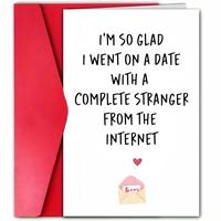 Humorous Valentine's Day Greeting Card with Envelope, 1 Count Funny Love Card for Him & Her, Husband, Wife, Boyfriend, Girlfr...