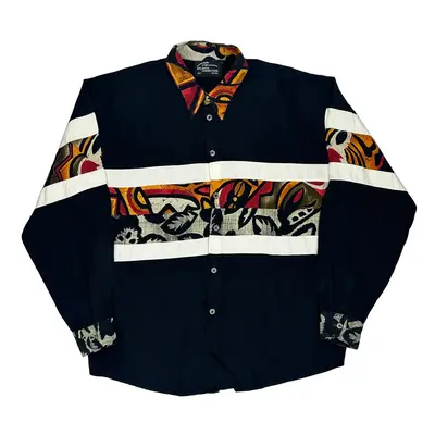 Atlantic Connection Patterned Shirt - 2XL Black Cotton