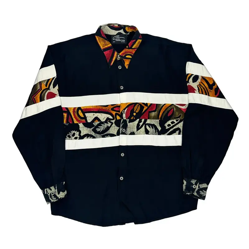 Atlantic Connection Patterned Shirt - 2XL Black Cotton