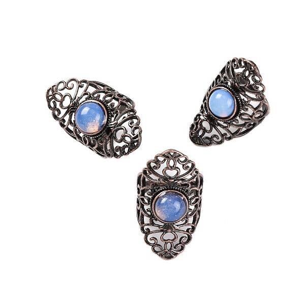 Opalite Retro Finger Rings