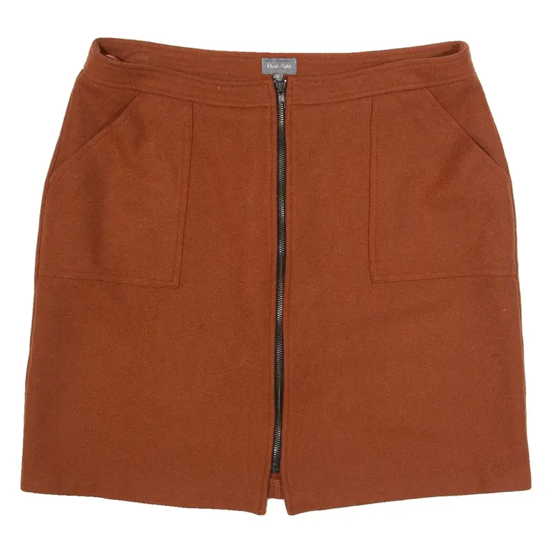 PHASE EIGHT Womens Straight Skirt Brown Knee Length Wool UK 16
