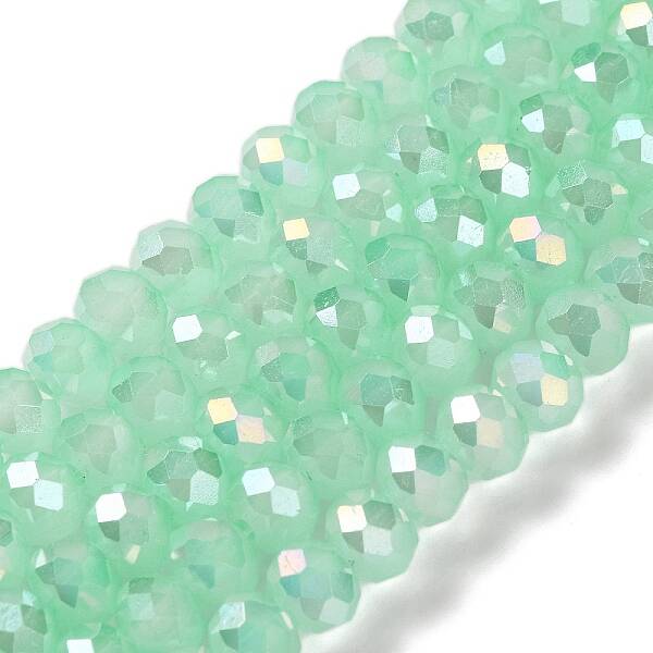 Baking Electroplate Glass Beads Strands