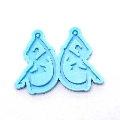 Teardrop with Fairy Silicone Statue Pendant Molds