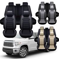 Arespark Seat Covers Custom Fits Toyota Tundra 2007-2025 2022 2023 2024 Crew Cab Waterproof Faux Leather 5 Seats Full Set Pro...