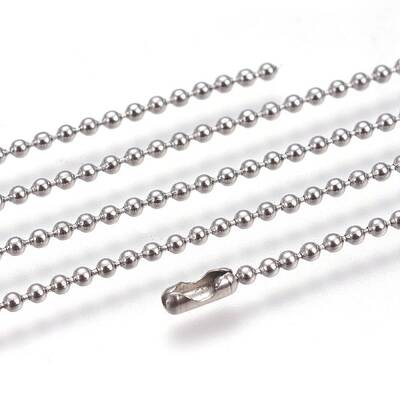 Tarnish Resistant 304 Stainless Steel Ball Chain Necklaces