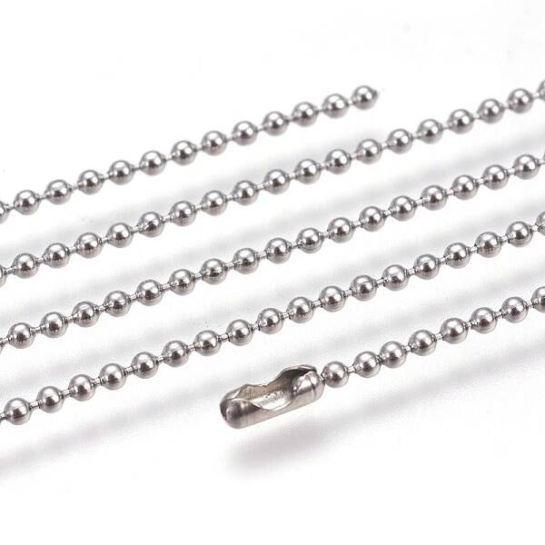 Tarnish Resistant 304 Stainless Steel Ball Chain Necklaces
