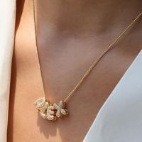 Personalized Name Necklace,Custom Zircon Letters Jewelry,Initial Pendant Necklace with Adjustable Chain,Birthday Gift for Her...