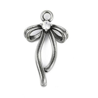 316 Surgical Stainless Steel Micro Pave Cubic Zirconia Pendants