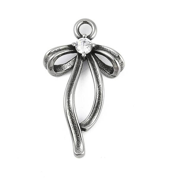 316 Surgical Stainless Steel Micro Pave Cubic Zirconia Pendants
