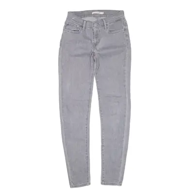 LEVI'S 710 Jeans Grey Denim Slim Skinny Womens W25 L30