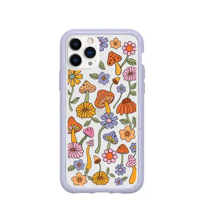 Clear Shrooms and Blooms iPhone 11 Pro Case With Lavender Ridge