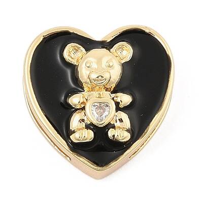 Brass Micro Pave Cubic Zirconia Slide Charms