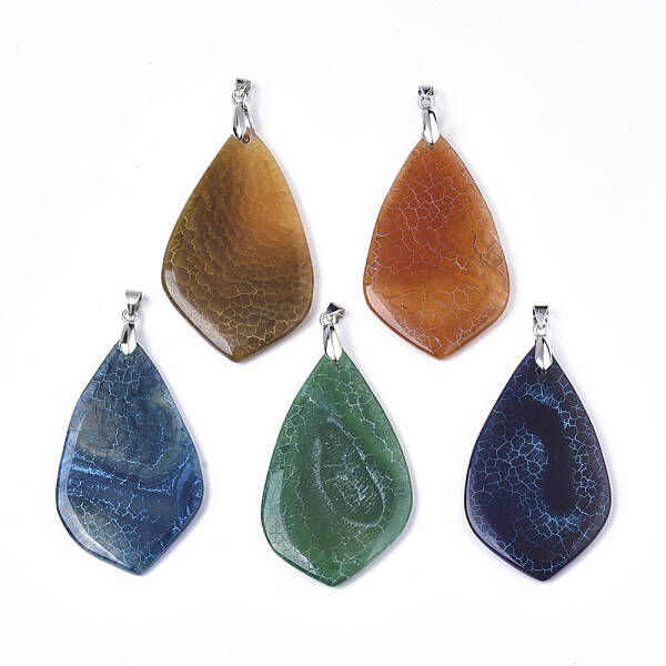 Natural Crackle Agate Big Pendants