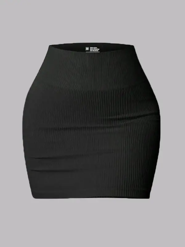 Women's Solid Textured High Waist Sports Skirt, Casual Sporty Comfy Breathable Skirt for Gym Workout Running, Ladies Sportswe...