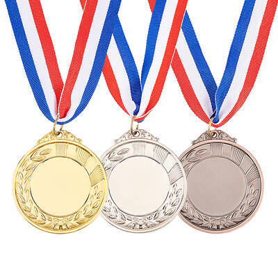 3Pcs 3 Colors Zinc Alloy Blank Medal