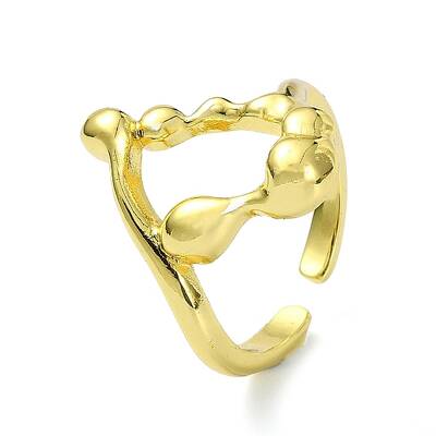 Brass Open Cuff Ring