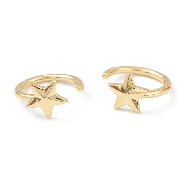 Brass Cuff Earrings