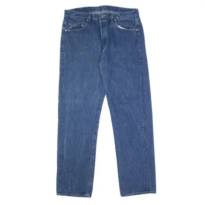 LEVI'S Striped Detail Jeans Blue Denim Regular Straight Mens W36 L32