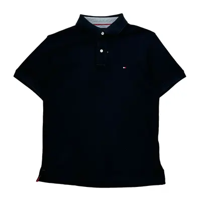 Tommy Hilfiger Polo Shirt - Large Black Cotton