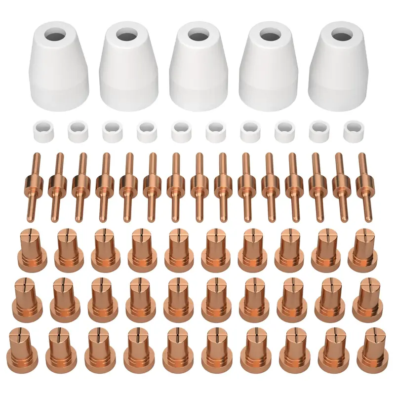 ARCCAPTAIN 60PCS/110PCS PT31 Plasma Cutting Consumables Fit CUT-40 CUT-50 CT-312 with Plasma Cutter Torch PT-31 JG-40 LG-40 W...