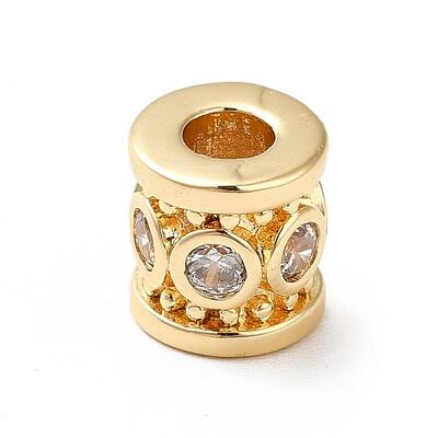 Brass Cubic Zirconia Beads