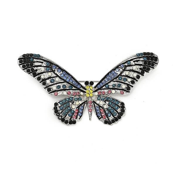 Butterfly Rhinestone Brooch Pin
