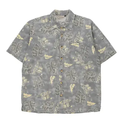 Mix Studio Patterned Shirt - Large Blue Viscose