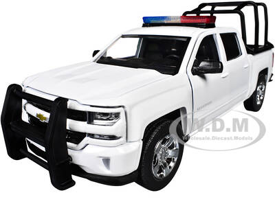 2017 Chevrolet Silverado 1500 LT Z71 Crew Cab Pickup Truck with White with Flashing Light Bar and Front and Rear Lights and S...