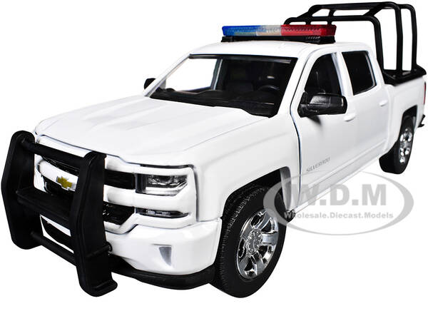 2017 Chevrolet Silverado 1500 LT Z71 Crew Cab Pickup Truck with White with Flashing Light Bar and Front and Rear Lights and S...
