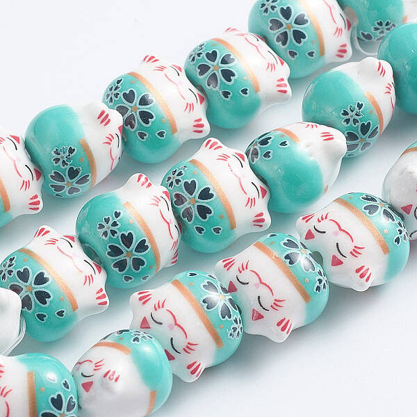 Handmade Printed Porcelain Beads