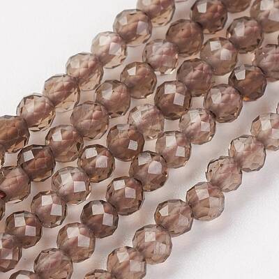 Natural Smoky Quartz Bead Strand