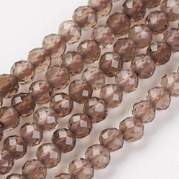 Natural Smoky Quartz Bead Strand