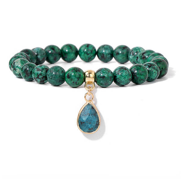 Natural Sesame Jasper Beaded Stretch Bracelets