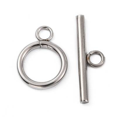 Non-Tarnish 304 Stainless Steel Ring Toggle Clasps