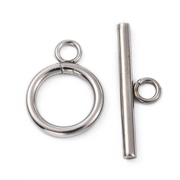 Non-Tarnish 304 Stainless Steel Ring Toggle Clasps